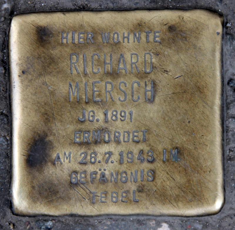Stolperstein für Richard Miersch.