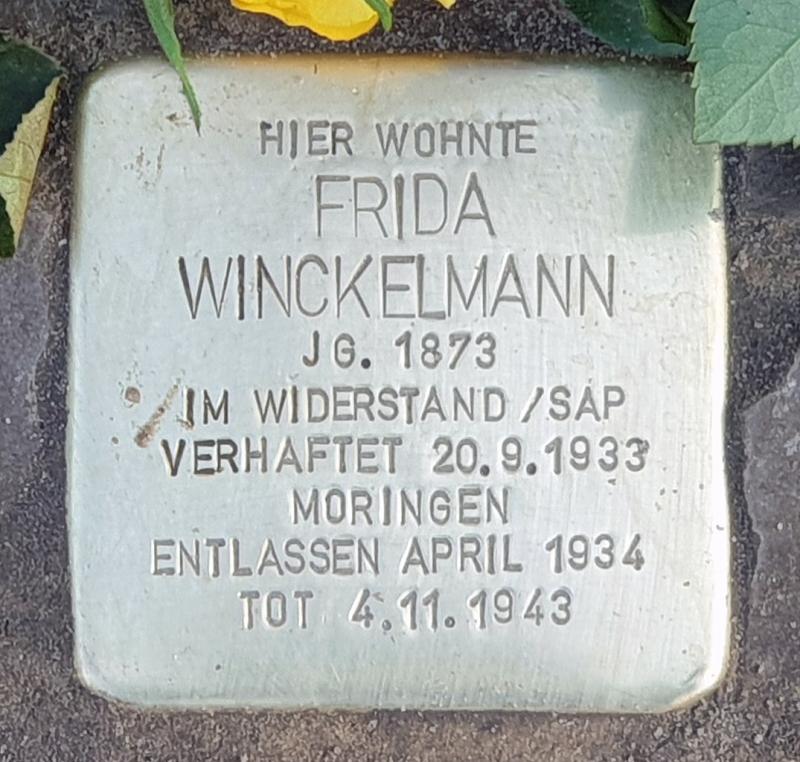 Stolperstein von Frida Winckelmann © OTFW
