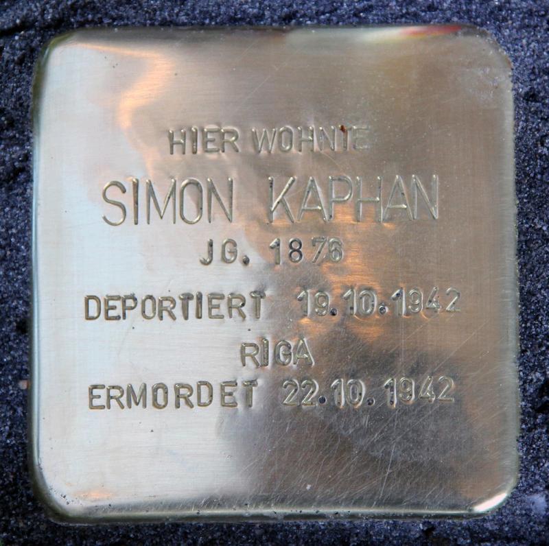 Stolperstein Simon Kaphan © OTFW