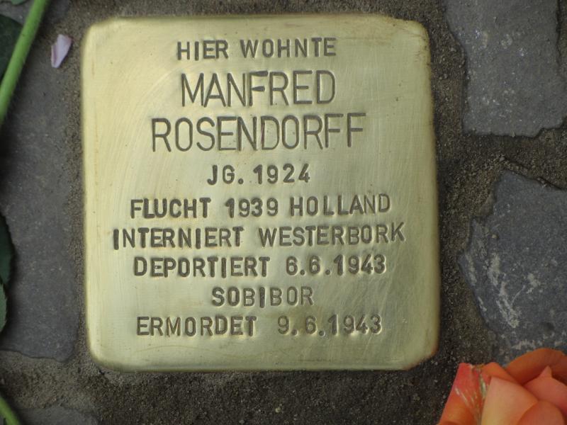 Stolperstein Manfred Rosendorff © Initiative Charlottenburg-Wilmersdorf, 2013