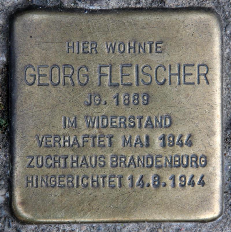Stolperstein für Georg Fleischer.