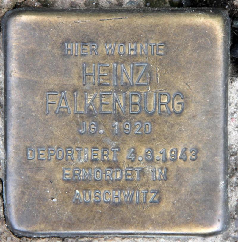 Stolperstein für Heinz Falkenburg.