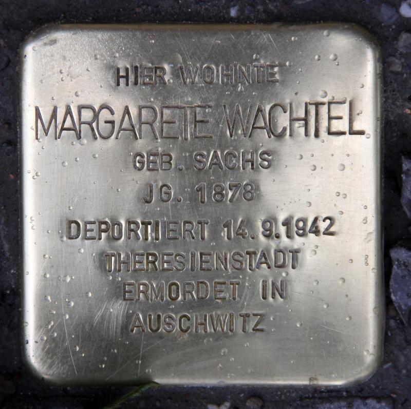 Stolperstein für Margarete Wachtel.