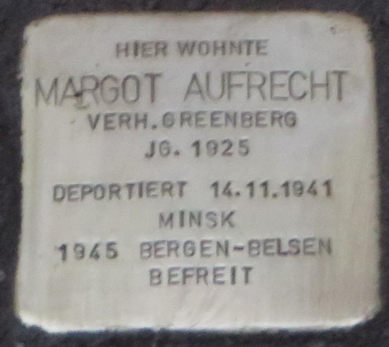 Stolperstein für Margot Aufrecht