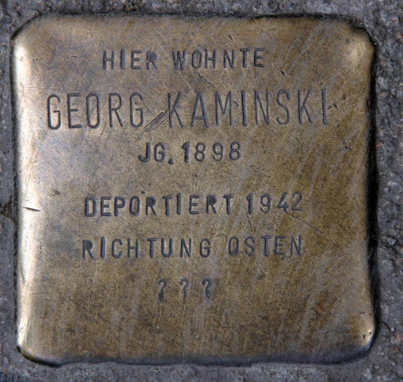 Stolperstein für Georg Kaminski