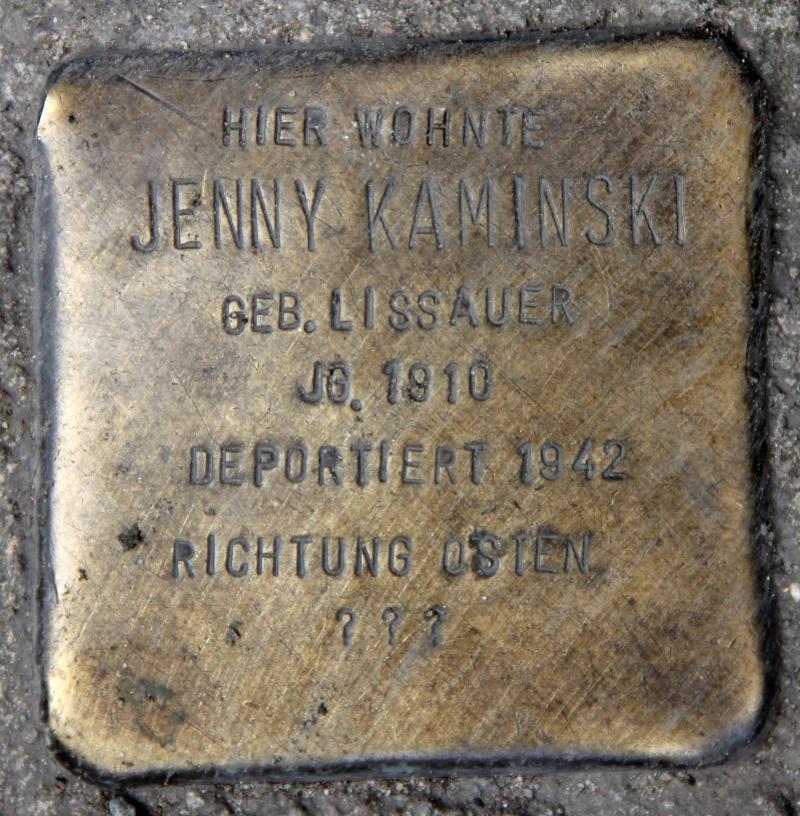 Stolperstein für Jenny Kaminski