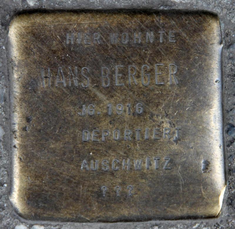 Stolperstein für Hans Berger