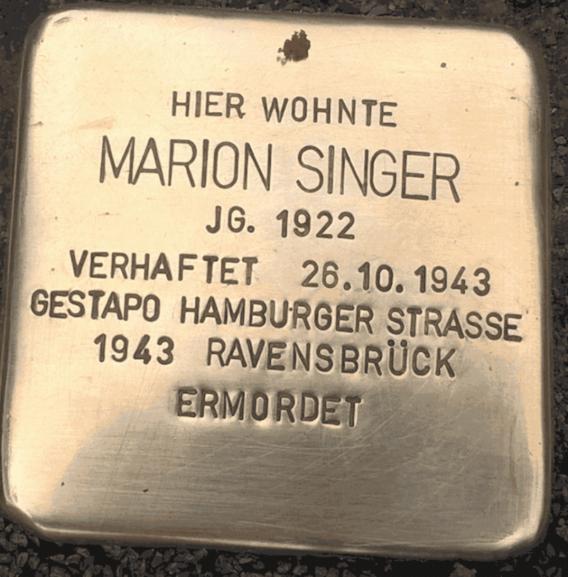 Stolpersteine Marion Singer (Bild: Projekt Stolpersteine)