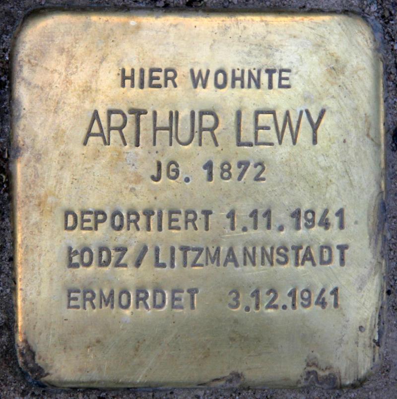 Stolperstein für Arthur Lewy.