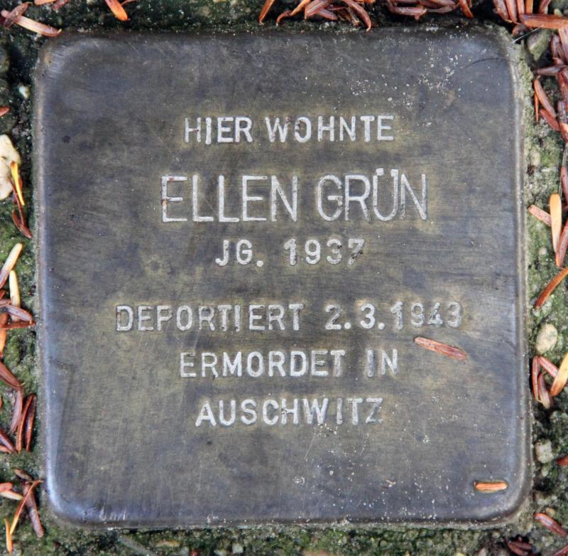 Stolperstein für Ellen Grün.