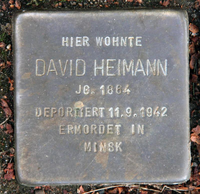 Stolperstein für David Heimann.