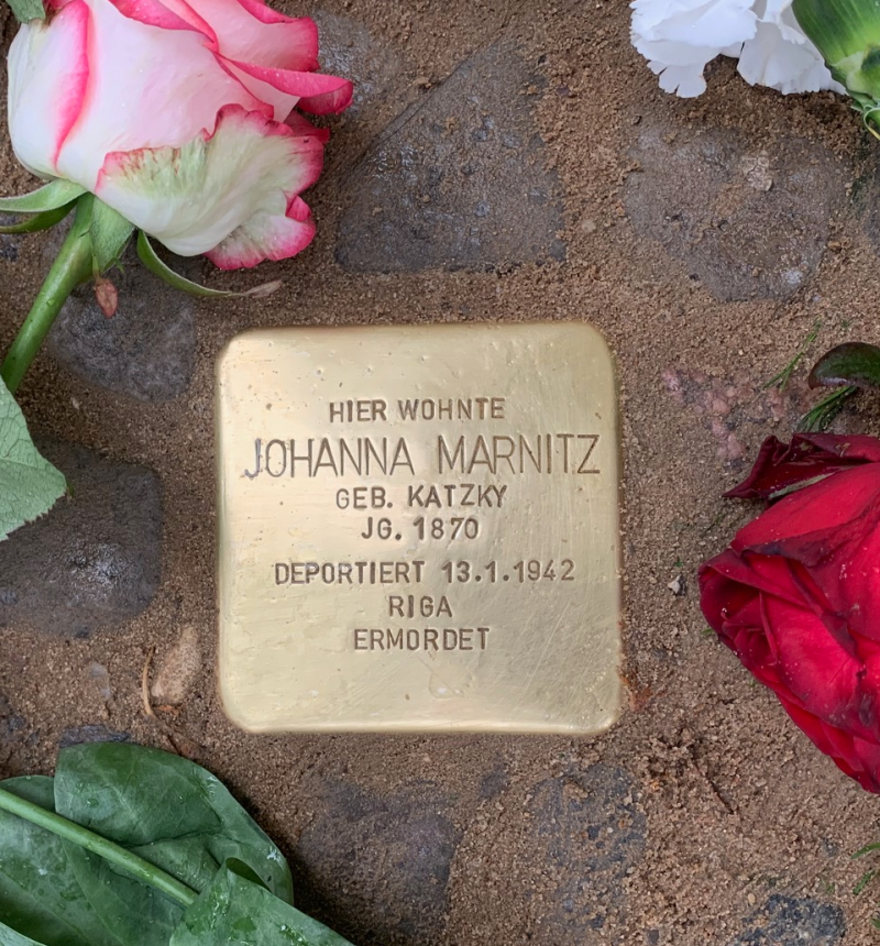 Stolperstein für Johanna Marnitz © Christiana Hoppe