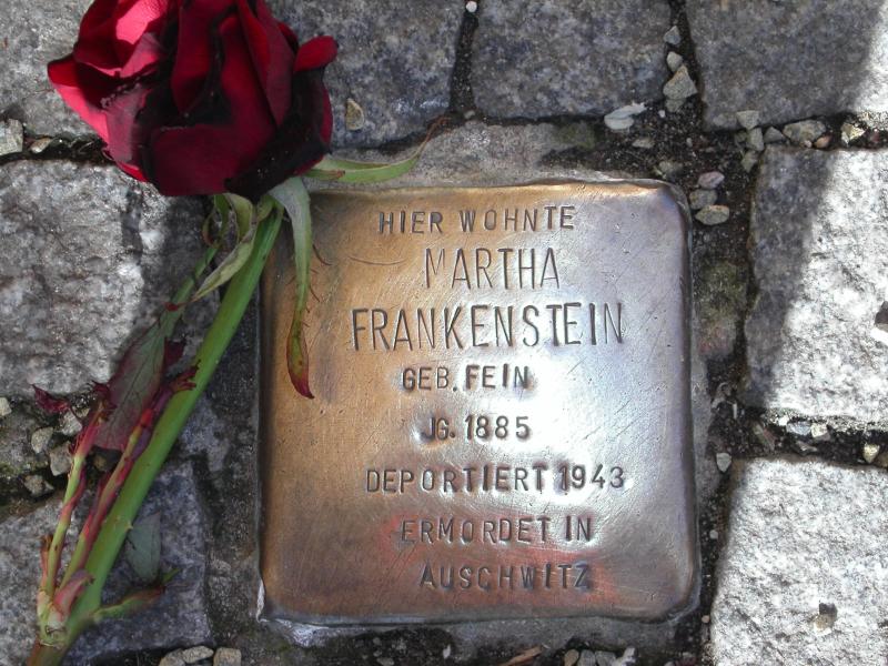 Stolperstein Martha Frankenstein (Bild: Stolpersteine-Initiative CW, Siebold)
