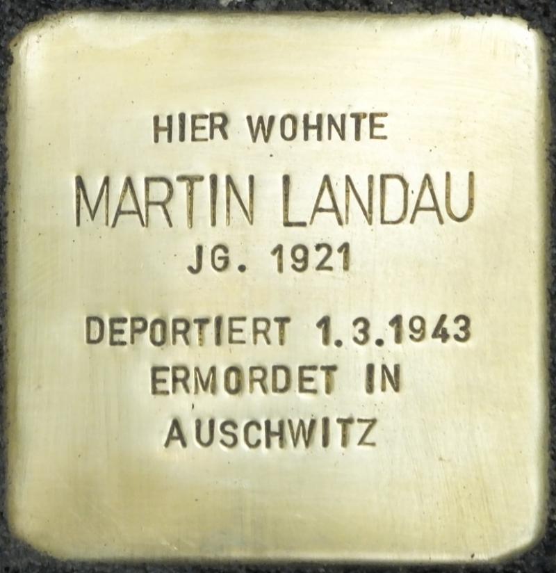 Stolperstein Martin Landau Bild: Stolpersteine-Initiative CW, Hupka