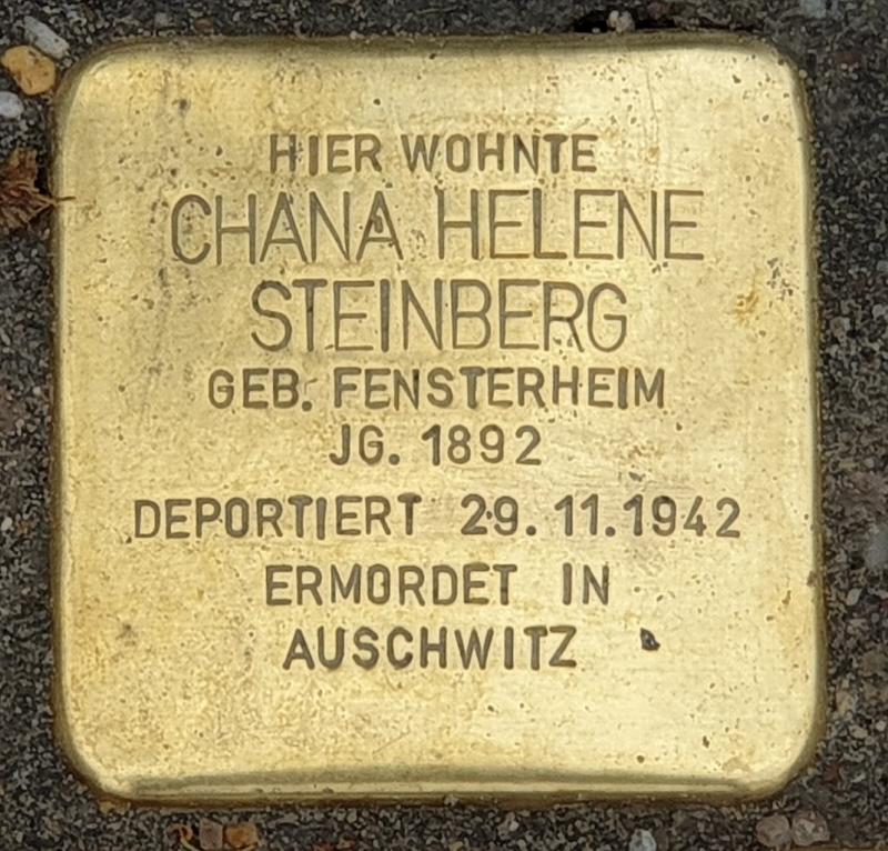 Stolperstein Chana Helene Steinberg, © OTFW