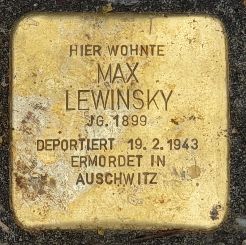  Stolperstein Max Lewinsky © OTFW