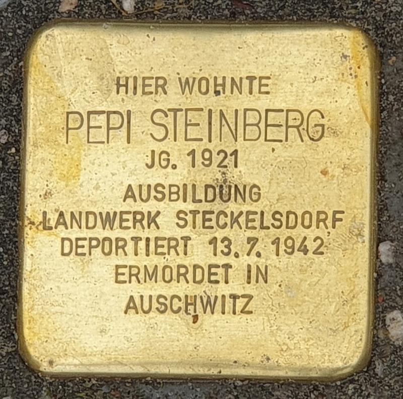 Stolperstein Pepi Steinberg © OTFW