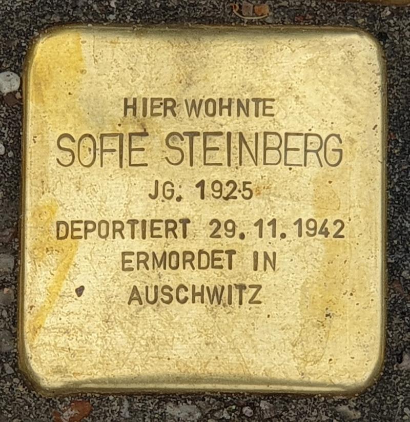 Stolperstein Sofie Steinberg, © OTFW