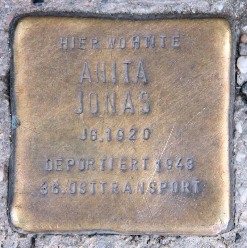 Stolperstein für Anita Jonas