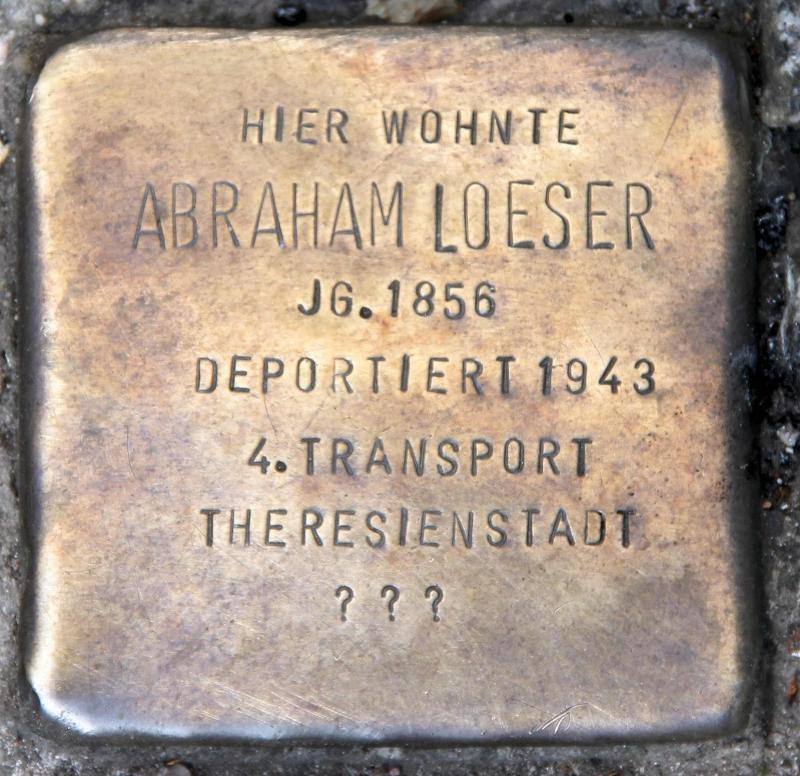 Stolperstein für Abraham Loeser.
