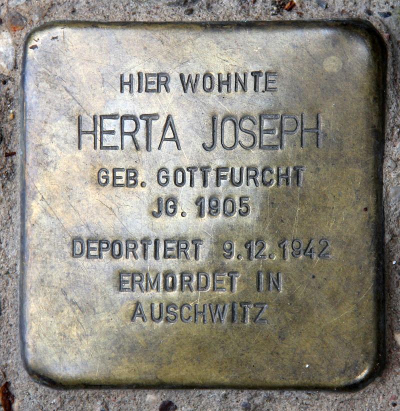 Stolperstein Herta Joseph © OTFW