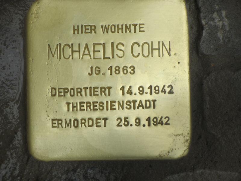 Stolperstein für Michaelis Cohn