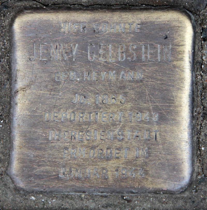Stolperstein für Jenny (Jeanette) Gelbstein.