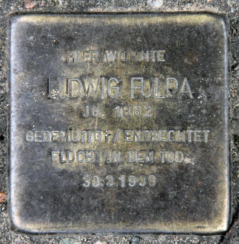 Stolperstein für Ludwig Anton Salomon Fulda.