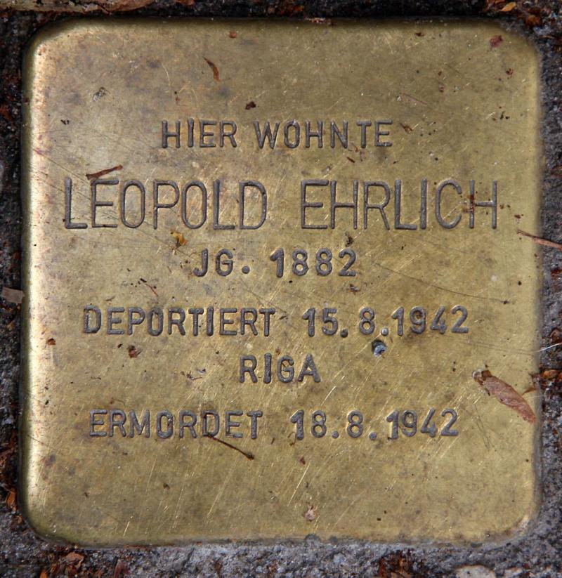Stolperstein für Leopold Ehrlich © OTFW