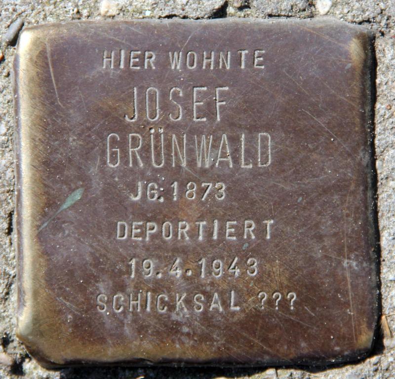 Stolperstein für Josef Grünwald.