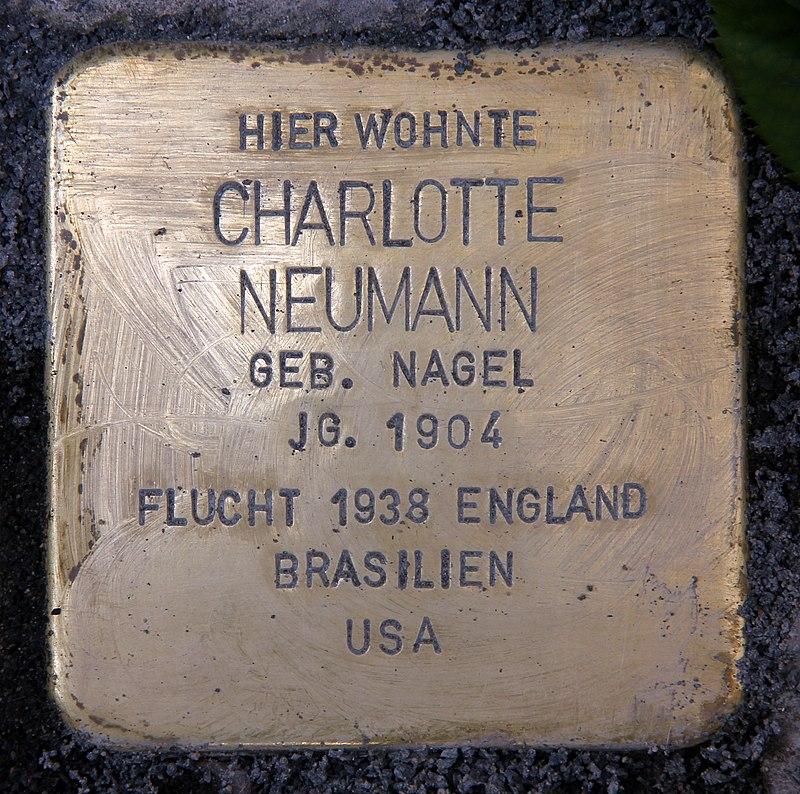 Stolperstein für Charlotte Neumann © OTFW