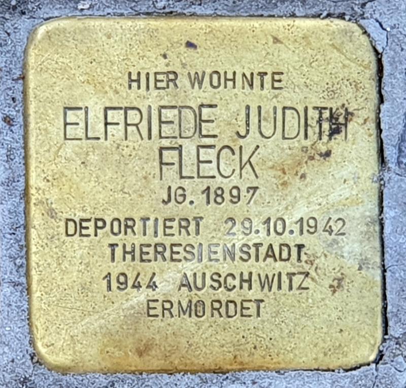 Stolperstein Elfriede Judith Fleck © OTFW Berlin