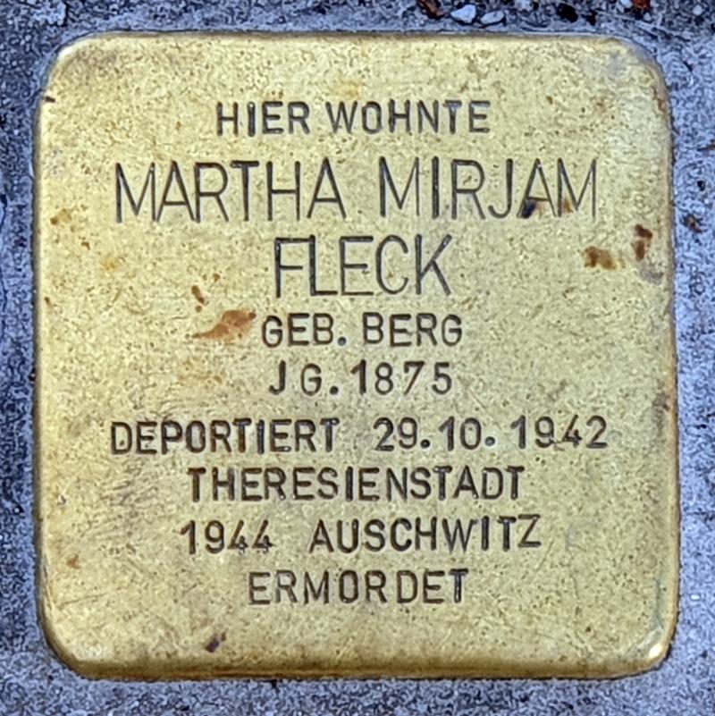 Stolperstein Martha Mirjam Fleck © OTFW Berlin
