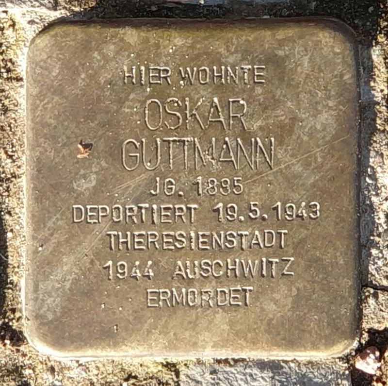 Stolperstein für Oskar Guttmann