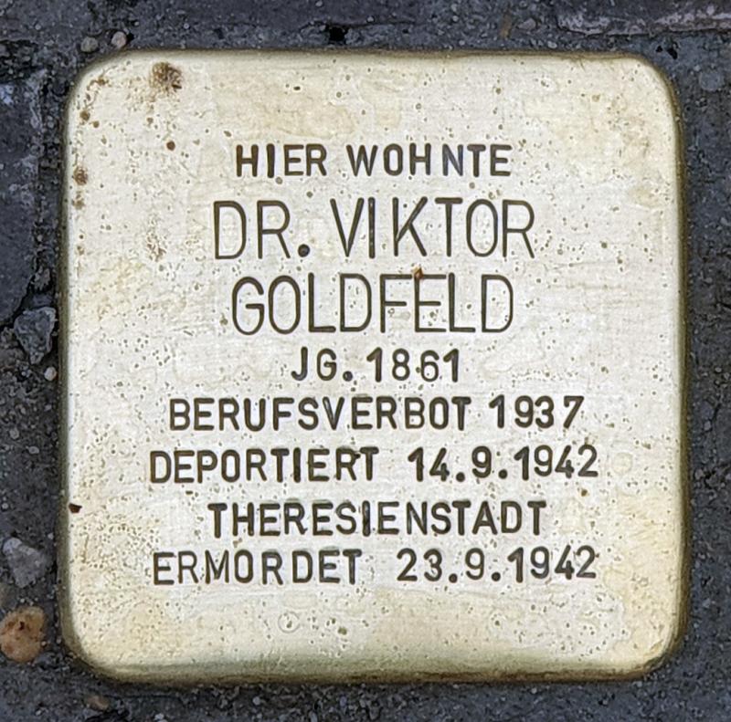 Stolperstein für Viktor Goldfeld