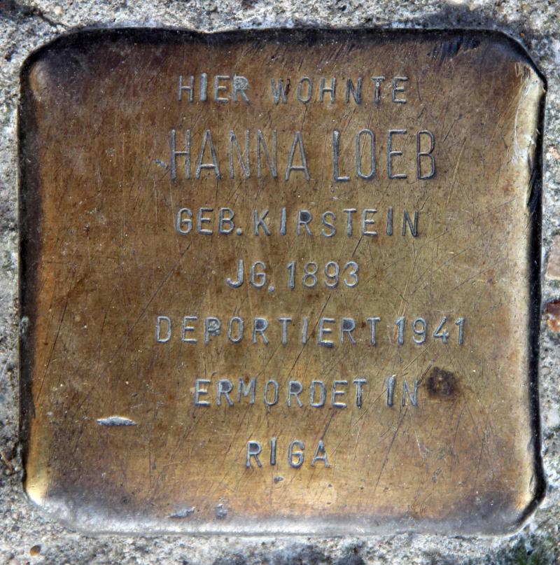 Stolperstein für Hanna Loeb.