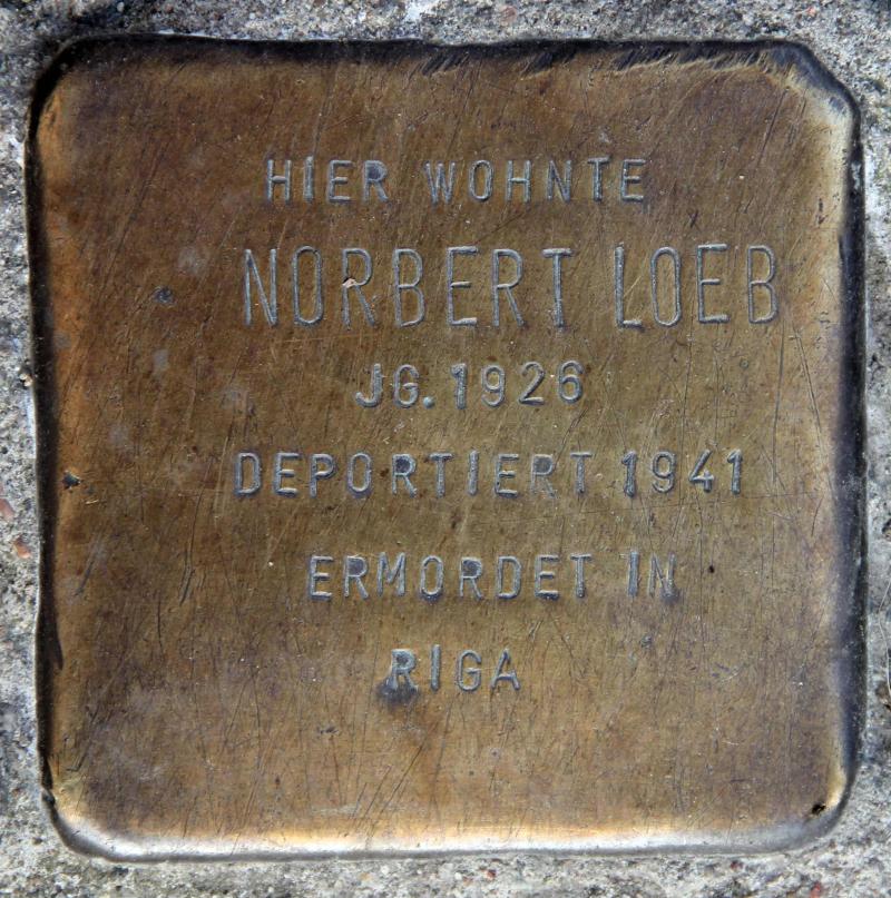 Stolperstein für Norbert Loeb.