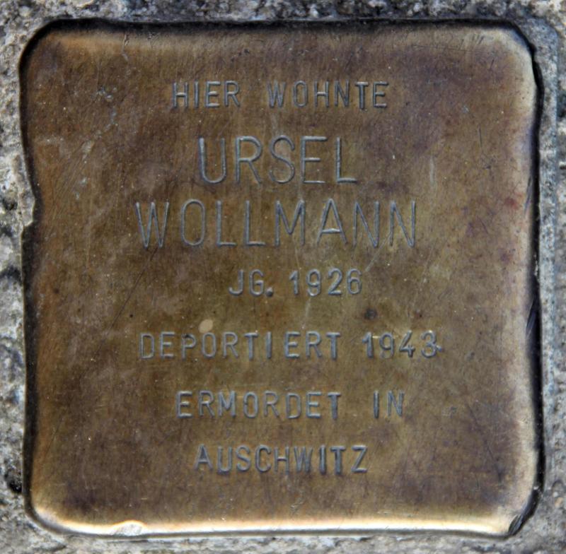 Stolperstein für Ursel Wollmann.