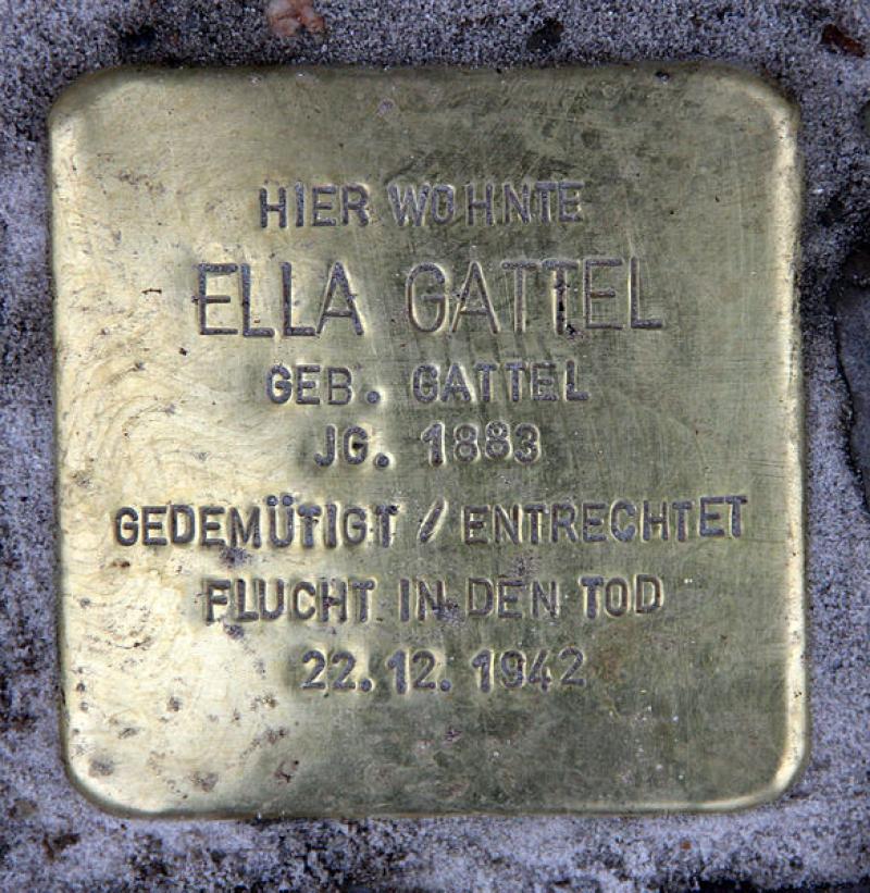 Stolperstein für Ella Gattel