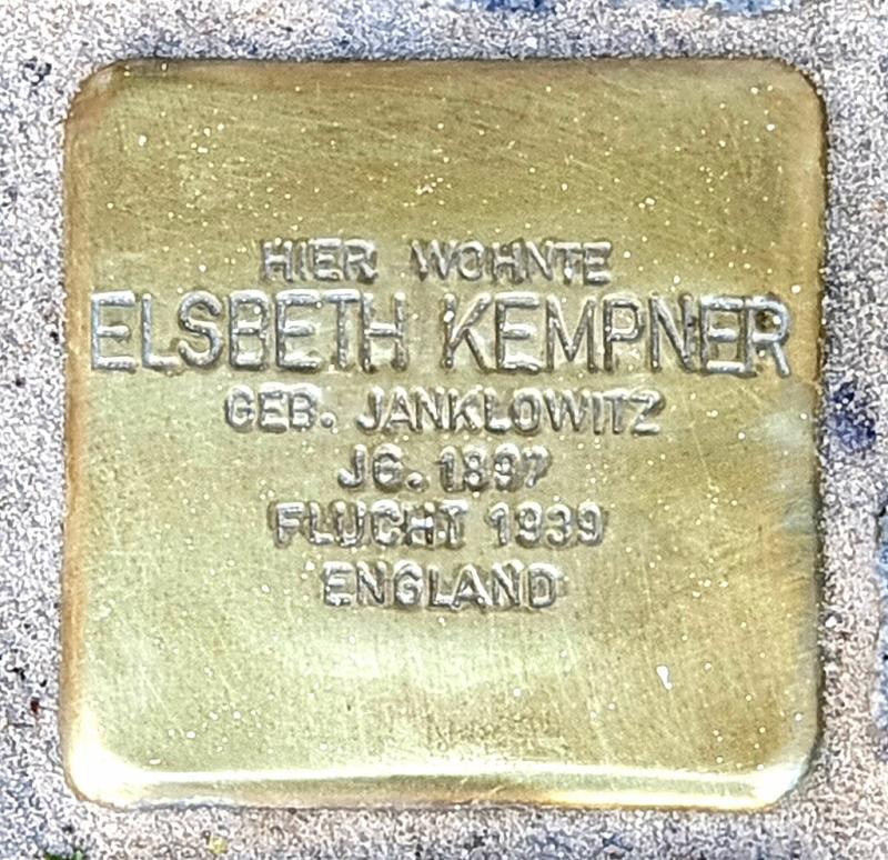 Stolperstein  Elsbeth Kempner, Foto: OFTW