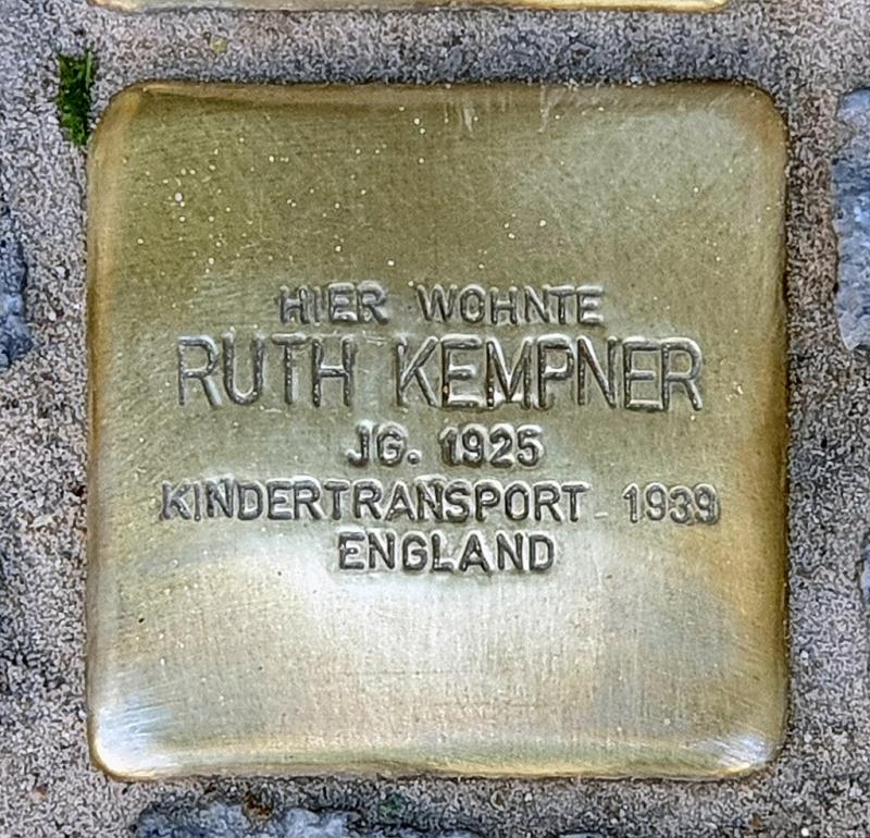 Stolperstein  Ruth Kempner, Foto: OFTW