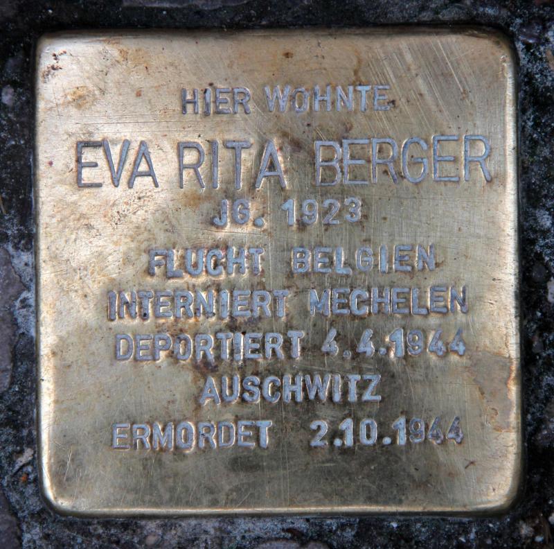 Stolperstein für Eva Rita Berger.
