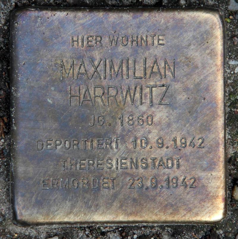 Stolperstein für Maximilian Harrwitz.