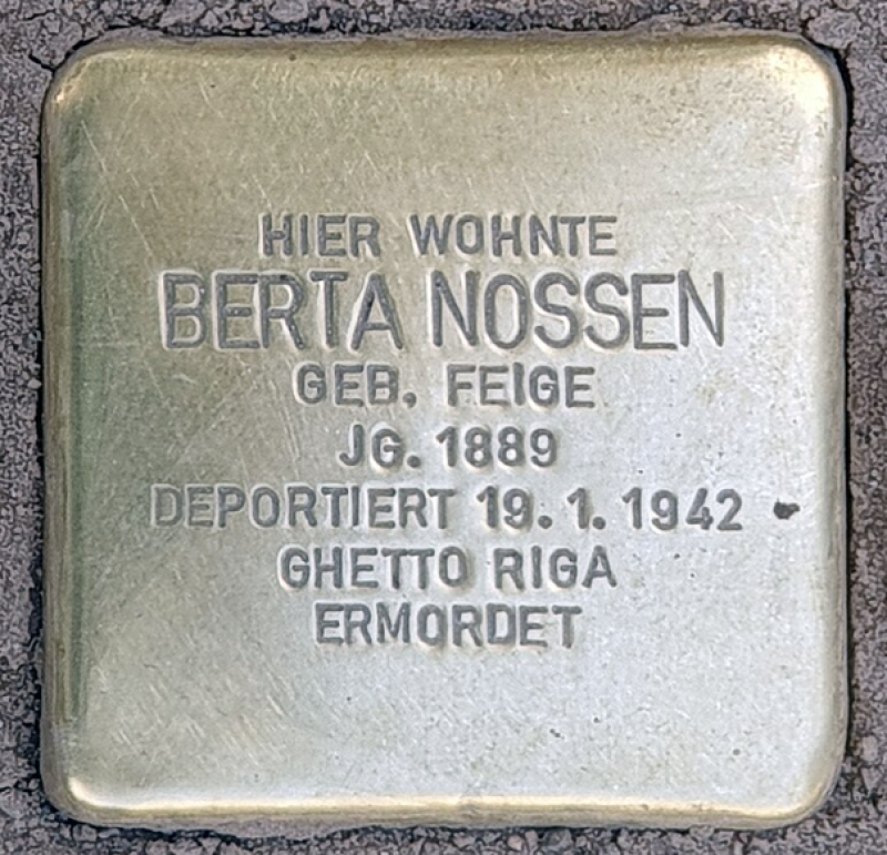Stolperstein Berta Nossen © OTFW