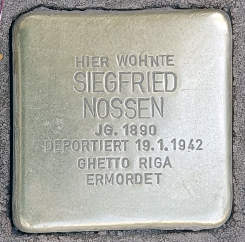 Stolperstein Siegfried Nossen © OTFW