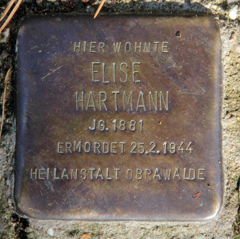 Stolperstein für Elise Hartmann.
