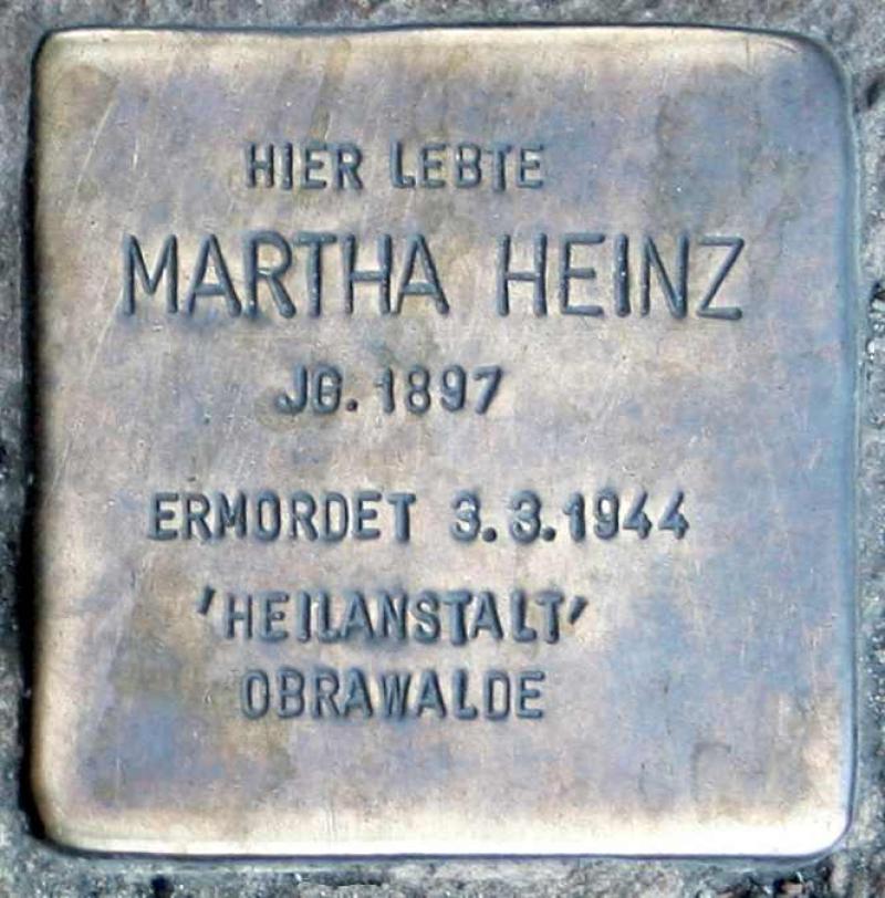 Stolperstein für Martha Heinz.