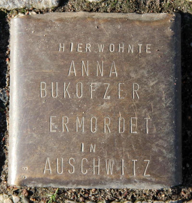 Stolperstein für Anna Bukofzer.