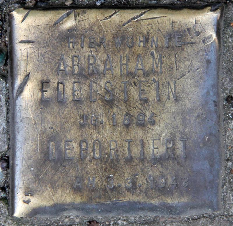 Stolperstein für Abraham Edelstein.