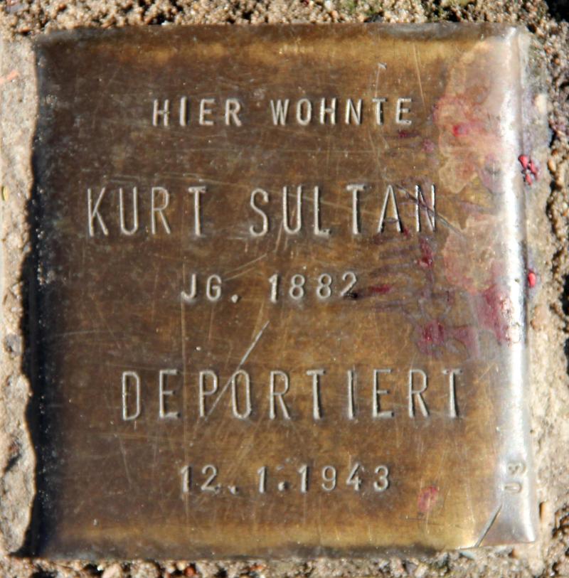 Stolperstein für Kurt Sultan.
